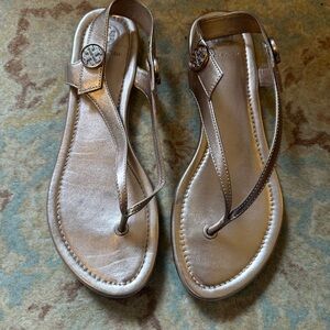 Tory Burch Metallic Sandals, Size 8.5
